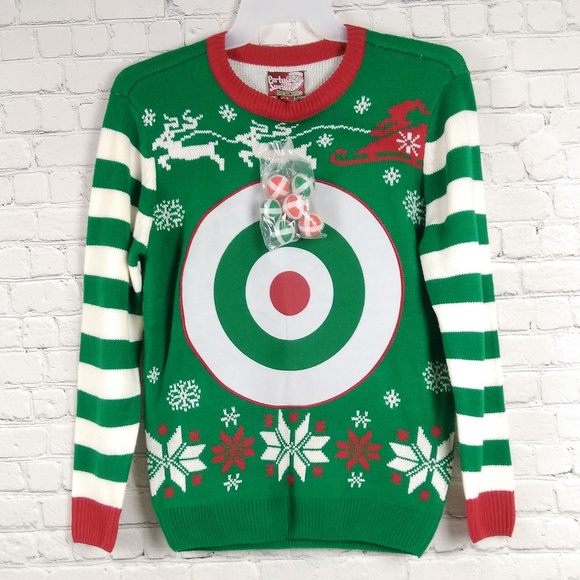 Party Sweater Other - Party Sweater Dec 25th Bulls Eye Drinking Game Med